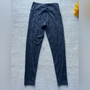 Victoria’s Secret HighRise Leggings Forest Green with Leopard Print Side Pockets